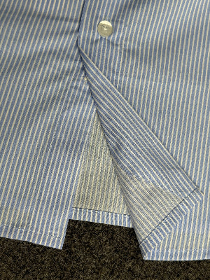 Side angle view of Ocean Blue casual shirt