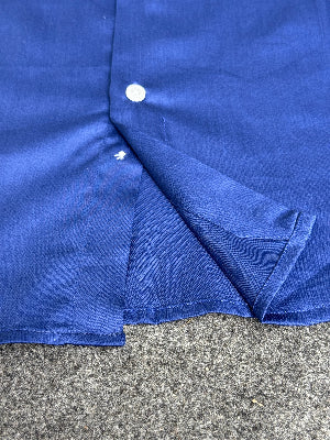 Bottom hem design of Royal Blue shirt