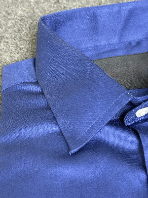 Close-up of Royal Blue shirt collar